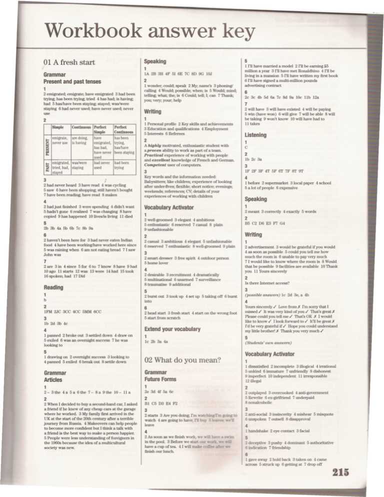 Lesson 1.3 Answer Key: Mastering the Basics