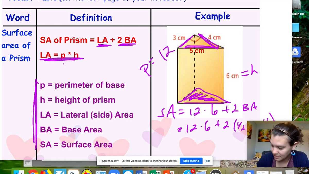 12.2 surface area of prisms and cylinders answer key