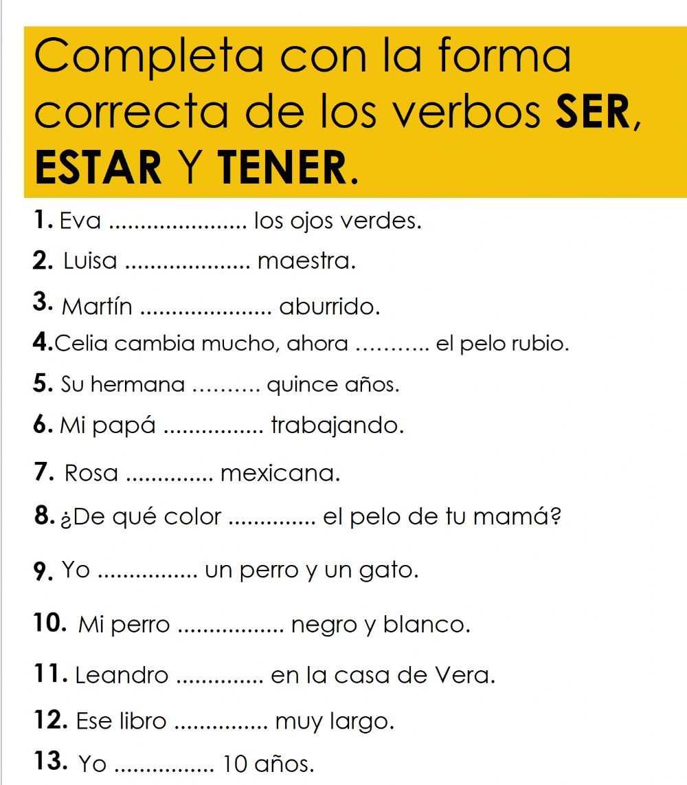 Spanish4teachers org ser estar answer key