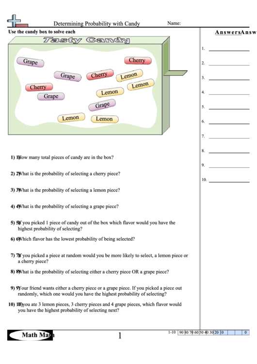 Probability worksheet answer key pdf