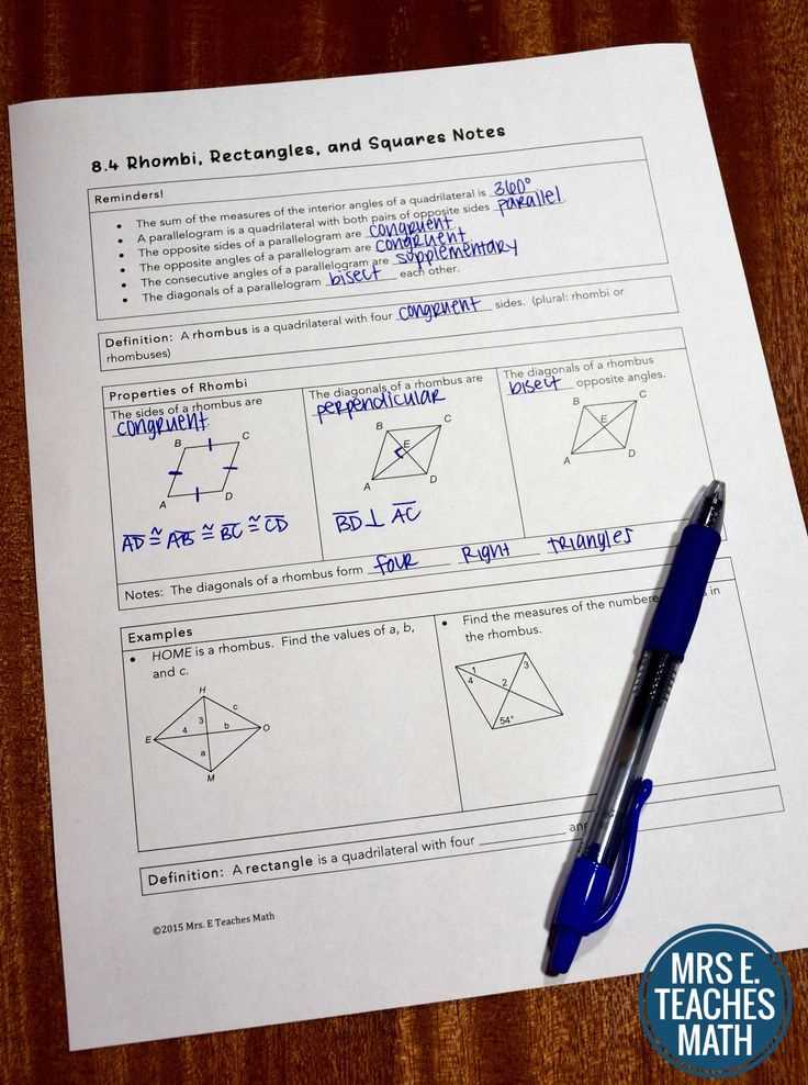 Identifying Rhombi and Squares