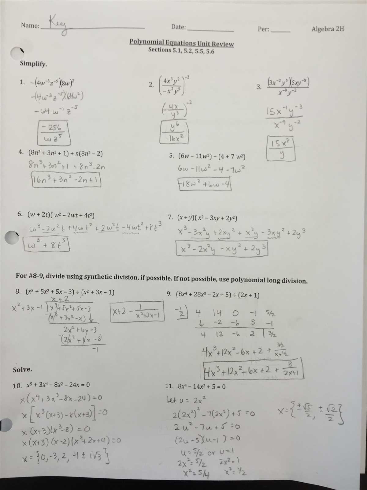 Key Topics Covered in Unit 1 Test