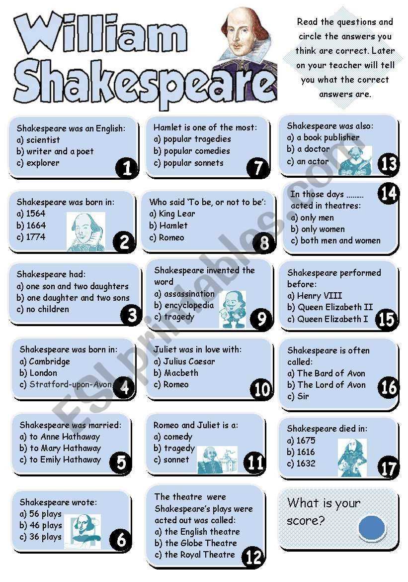 Shakespeare Insult Kit Answers