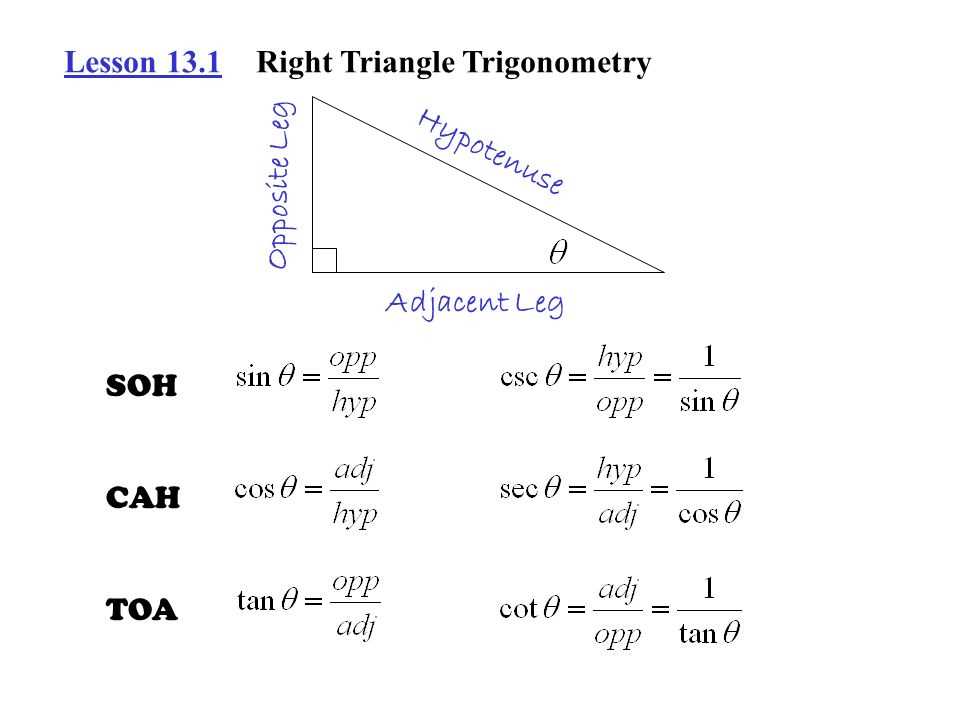 4.16 unit test right triangle trigonometry - part 1