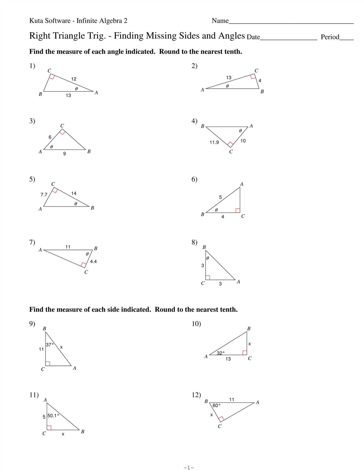 Unlock the Secrets of Tangent Ratios with Our Comprehensive Worksheet ...