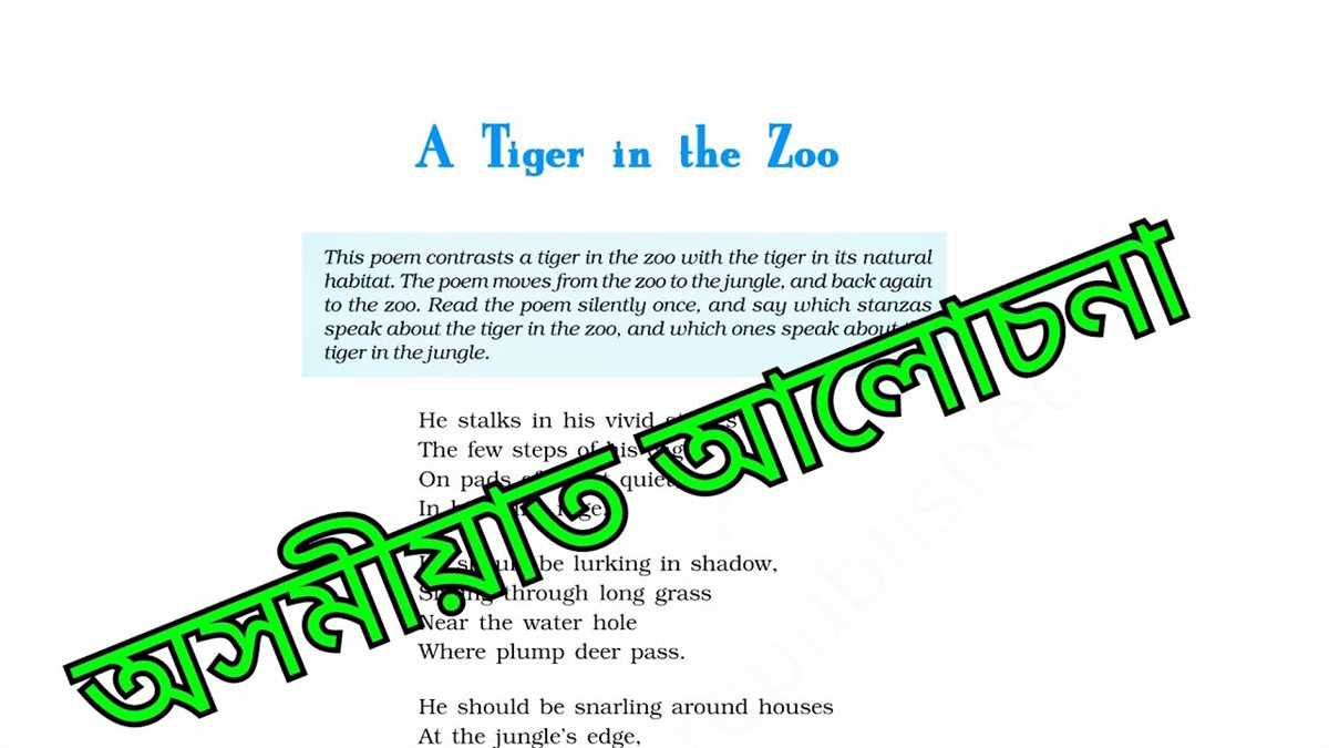 The tyger poem questions and answers pdf