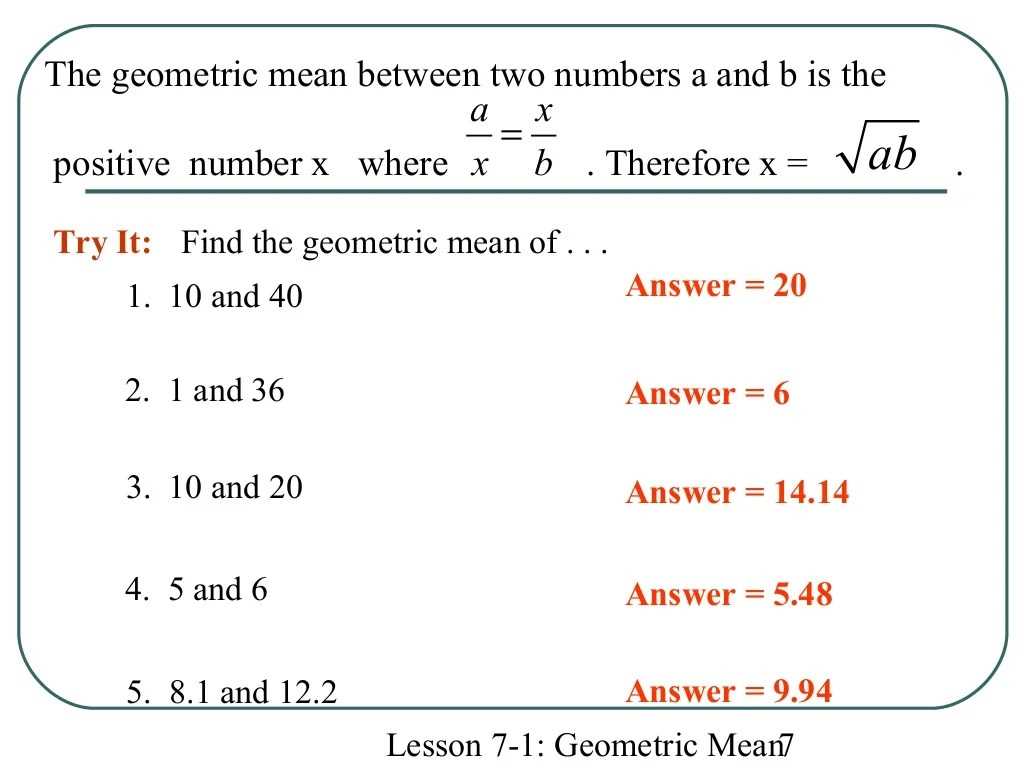 Common Mistakes in Geometric Mean Mazes