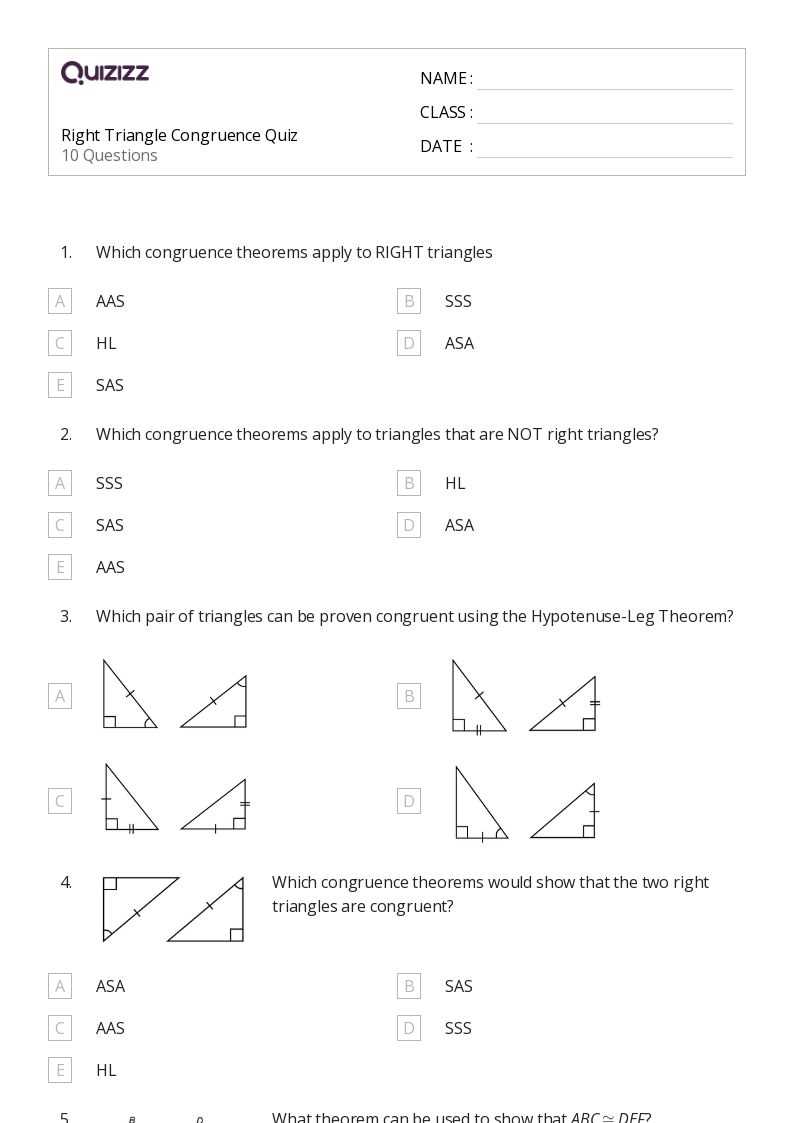 Steps to Solve Problems Using the SSS Triangle Congruence Answer Key