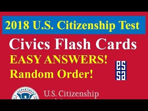 Citizenship test practice questions and answers