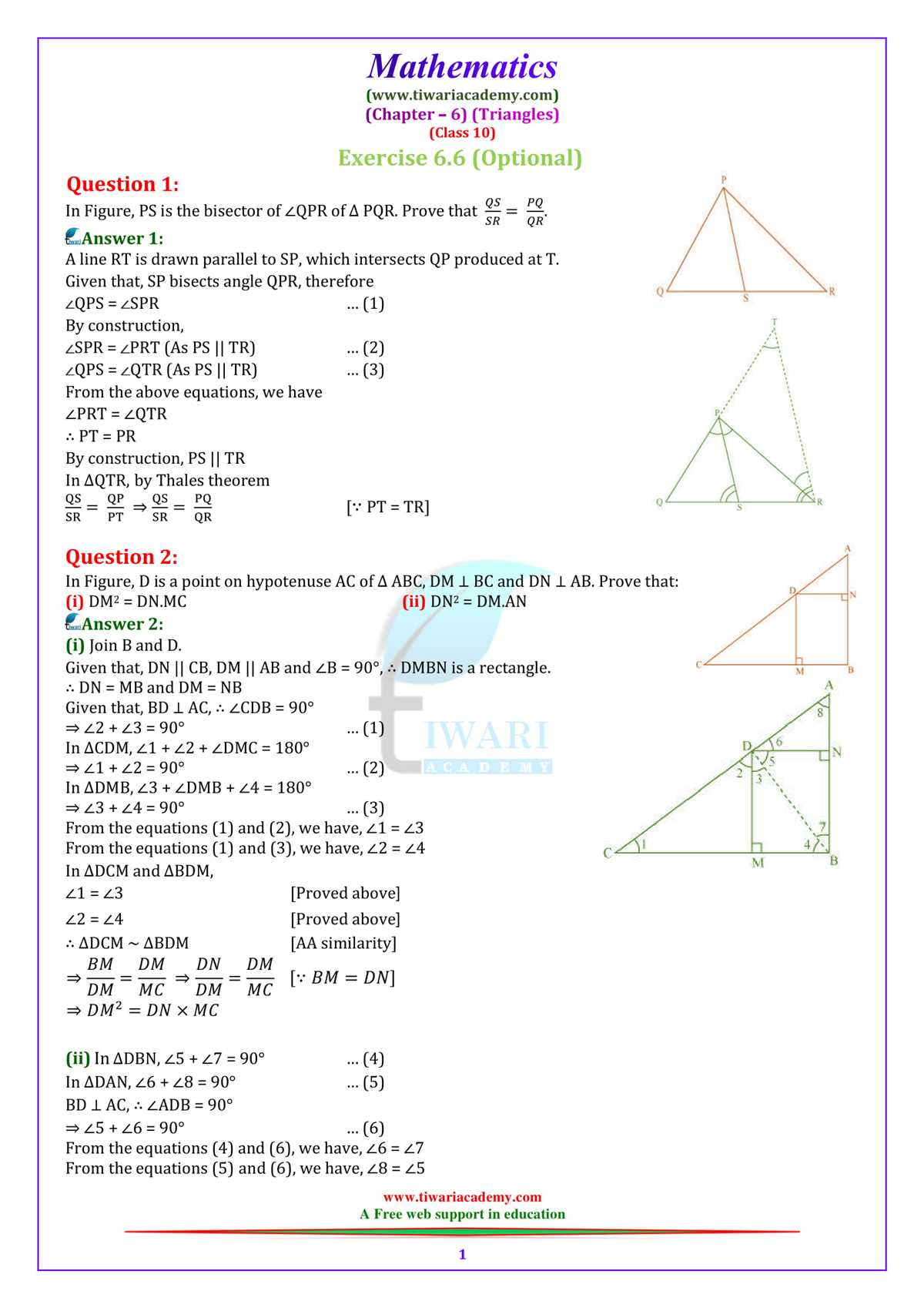 Unit 6 test study guide similar triangles answers pdf