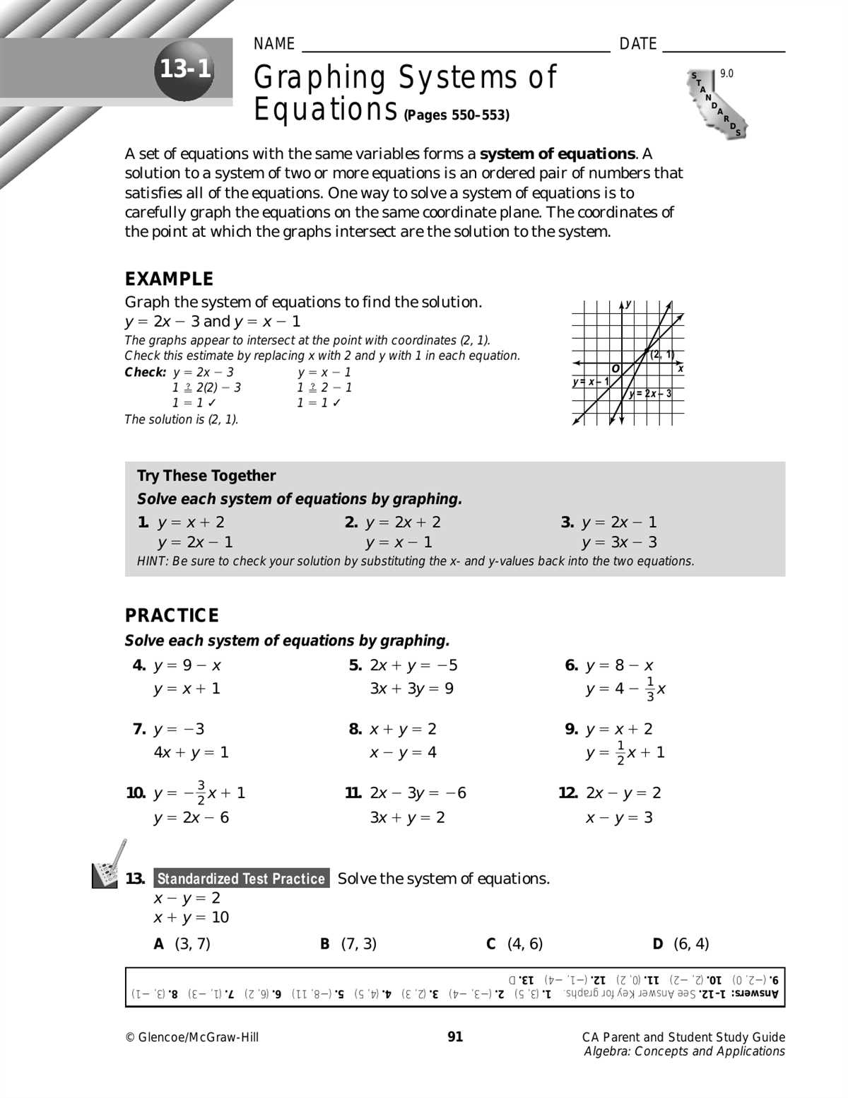Understanding Chapter 5 Glencoe Algebra 1 Answers