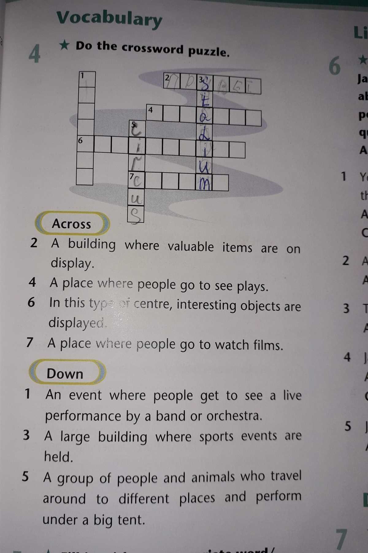 Overview of Capitulo 2a Core Practice 2a-8 Crossword