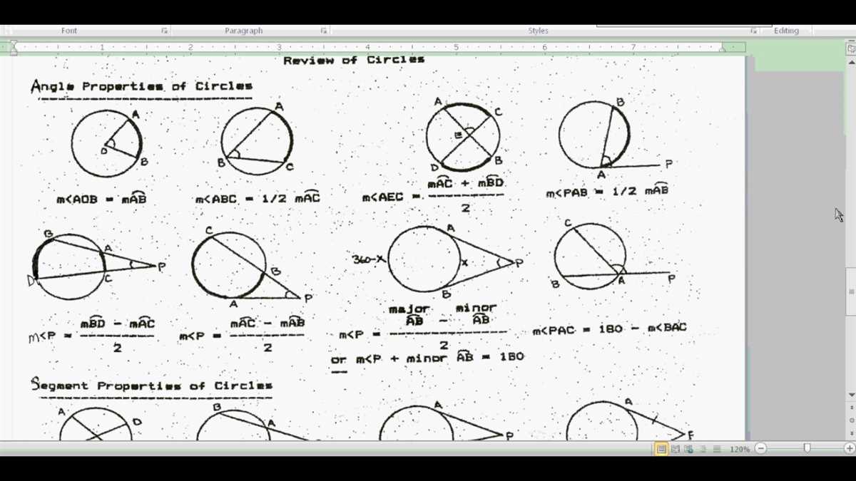 Geometry unit 6 review answer key