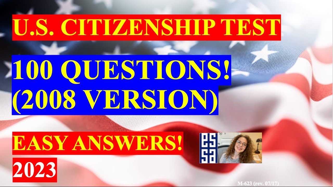 Us citizen test questions and answers