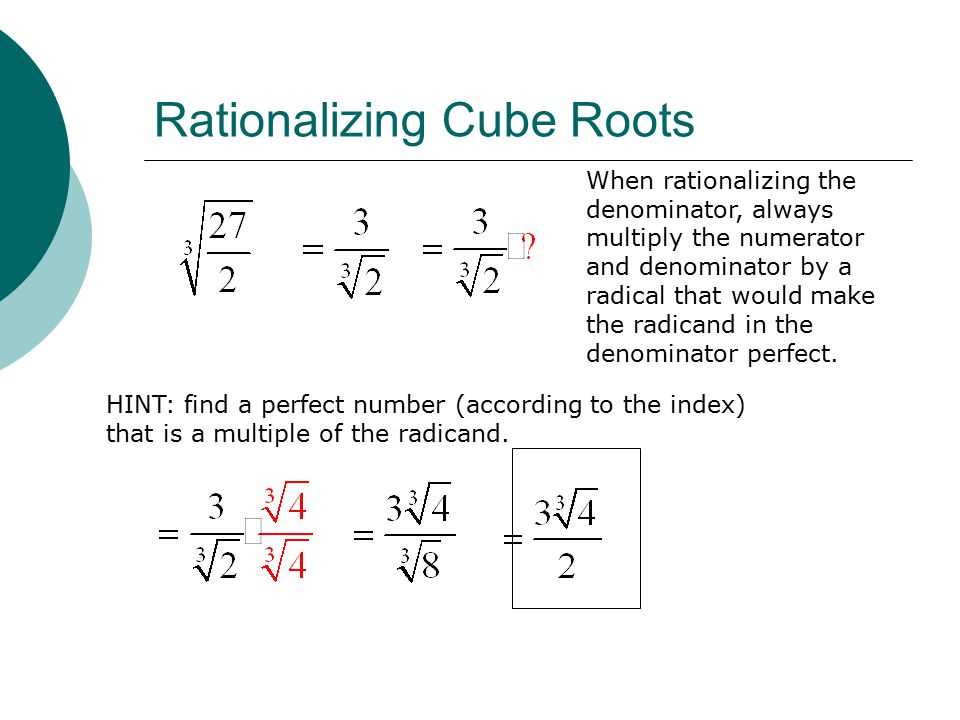 What is Rationalizing the Denominator?