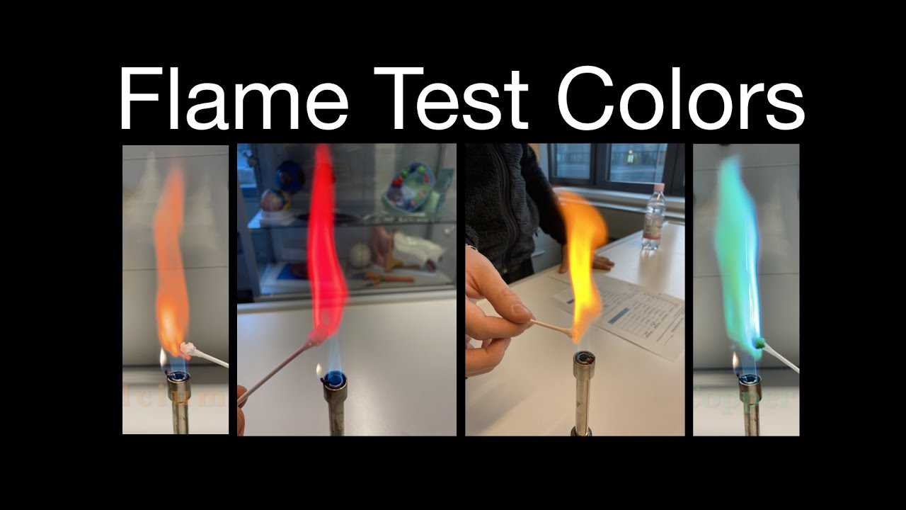 Flame tests of metal cations lab answers