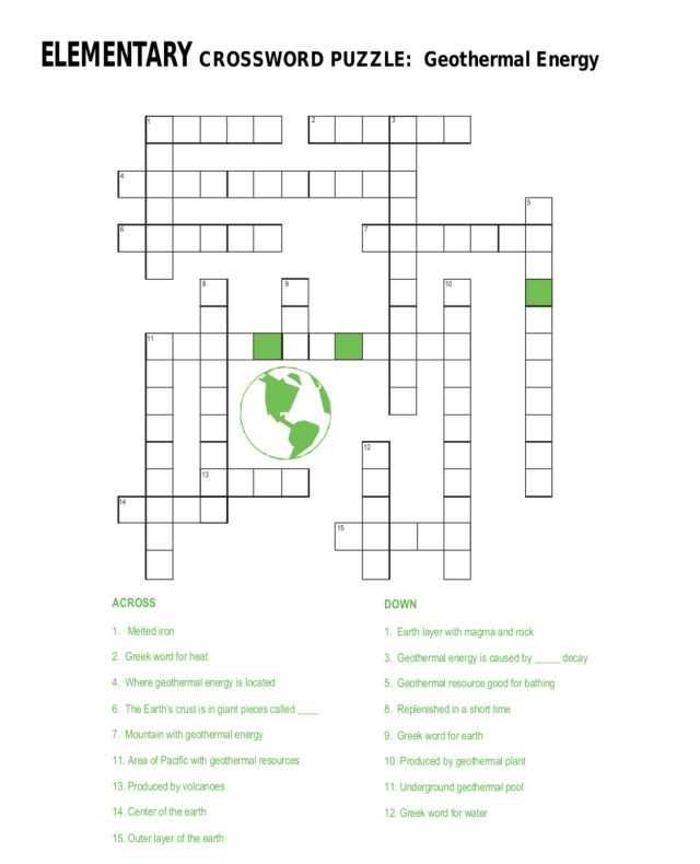 Matter and energy crossword answer key