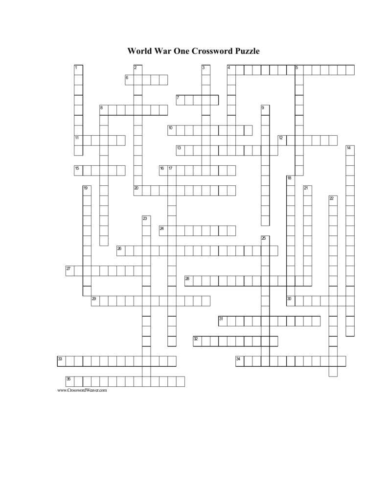 Benefits of Having a World War 1 Crossword Puzzle Answer Key PDF