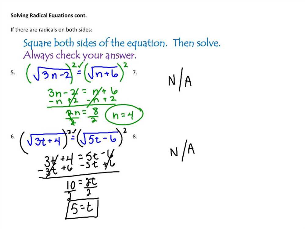 1 3 solving equations with variables on both sides answer key