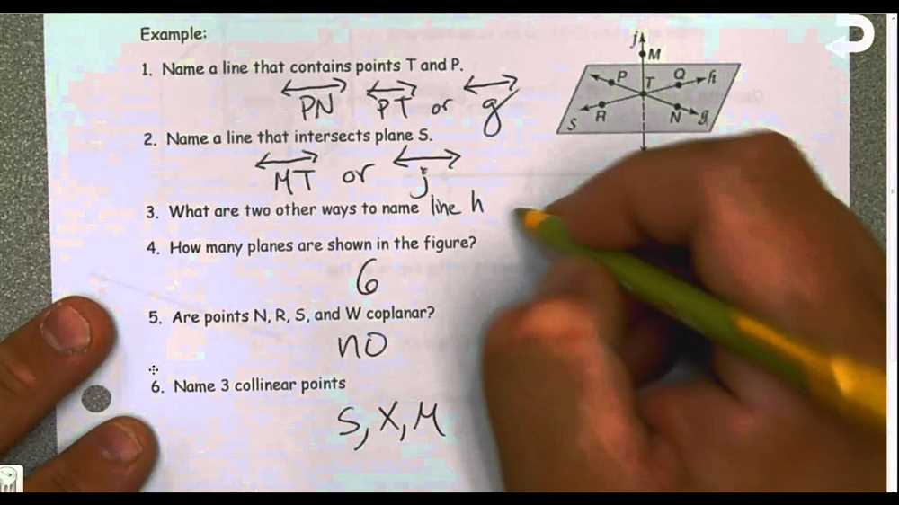 1 1 points lines planes and angles homework answer key