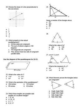 Geometry Unit 1 Test