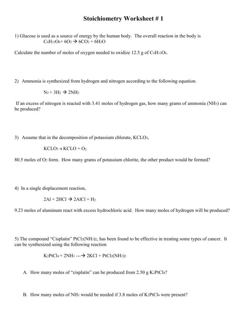 Chapter 12 Stoichiometry Test Answer Key