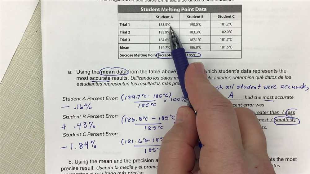 Accuracy and precision practice worksheet with answers pdf