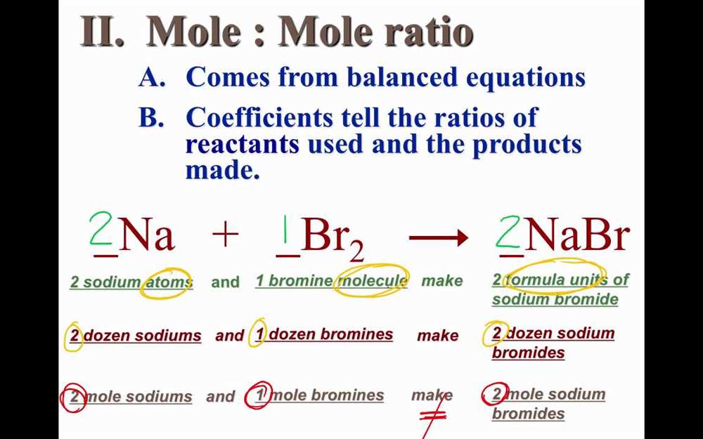 Mole ratio pogil answer key
