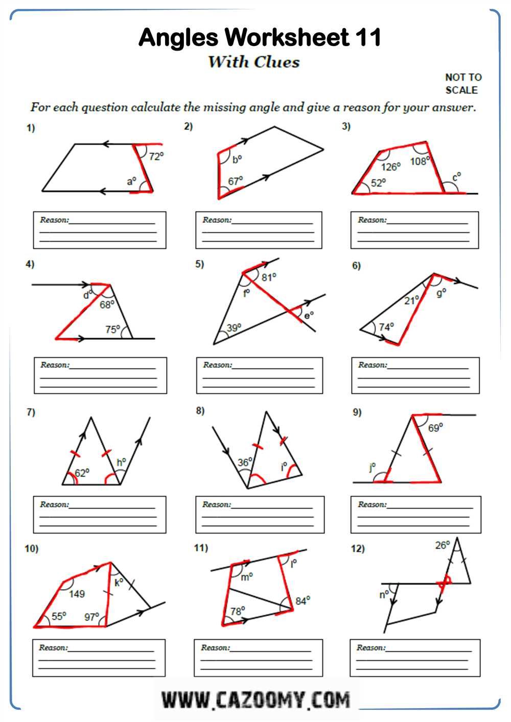 Reference angle worksheet with answers