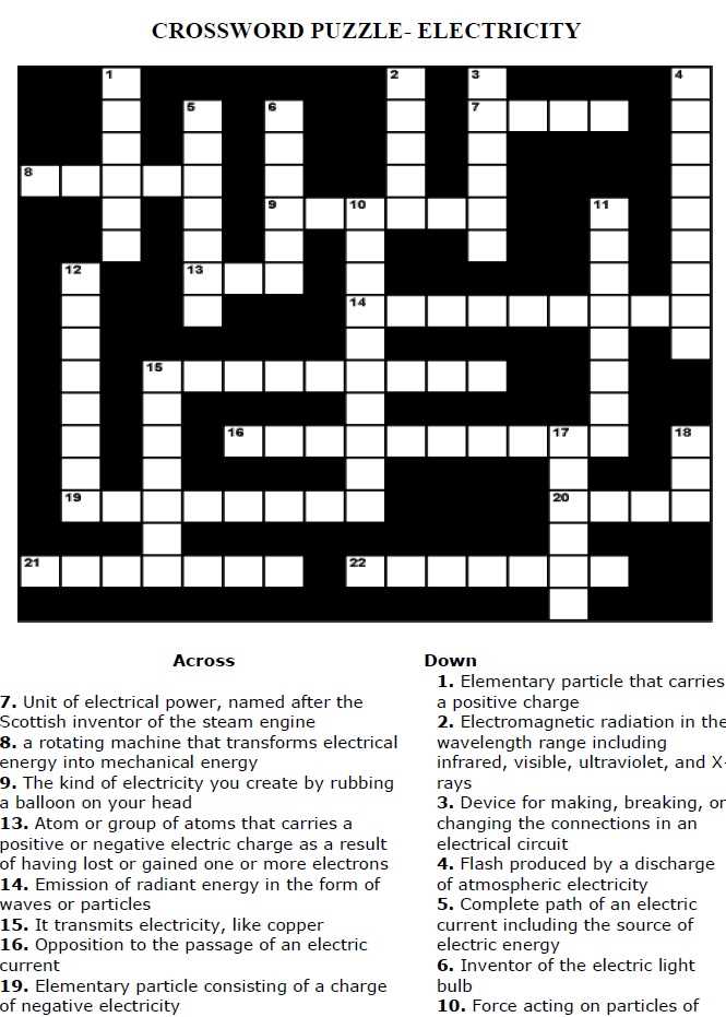 Atomic theory crossword puzzle answer key