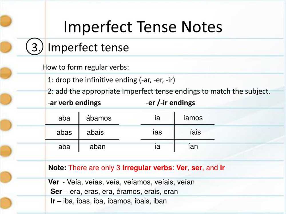 Regular verbs