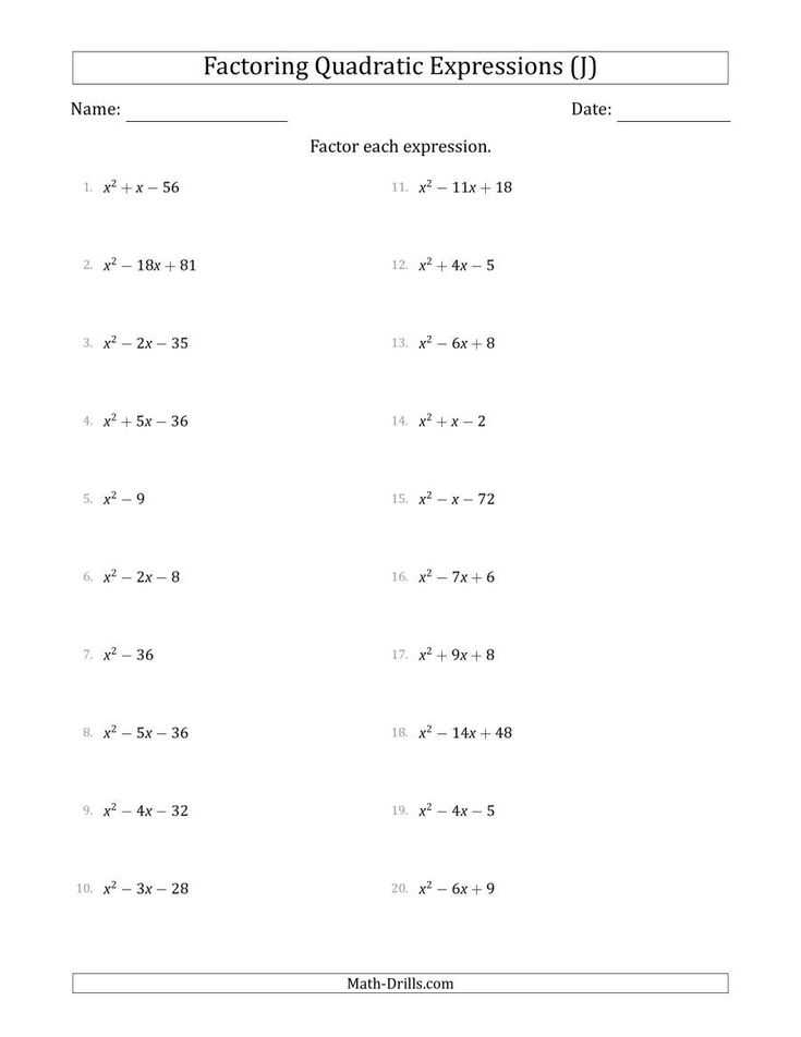 1 3 factoring answer key