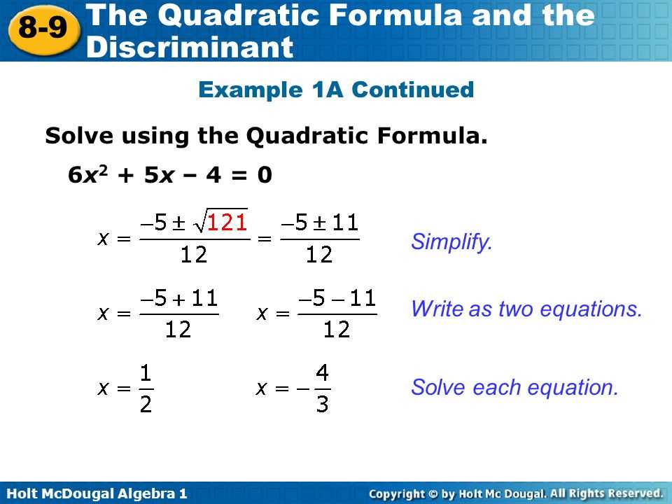 5 8 practice the quadratic formula answers