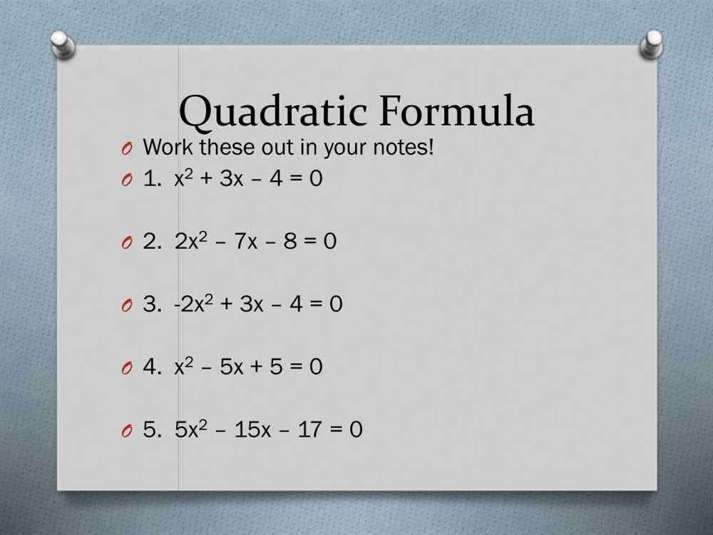 Practice problem 3: Solving word problems using the quadratic formula