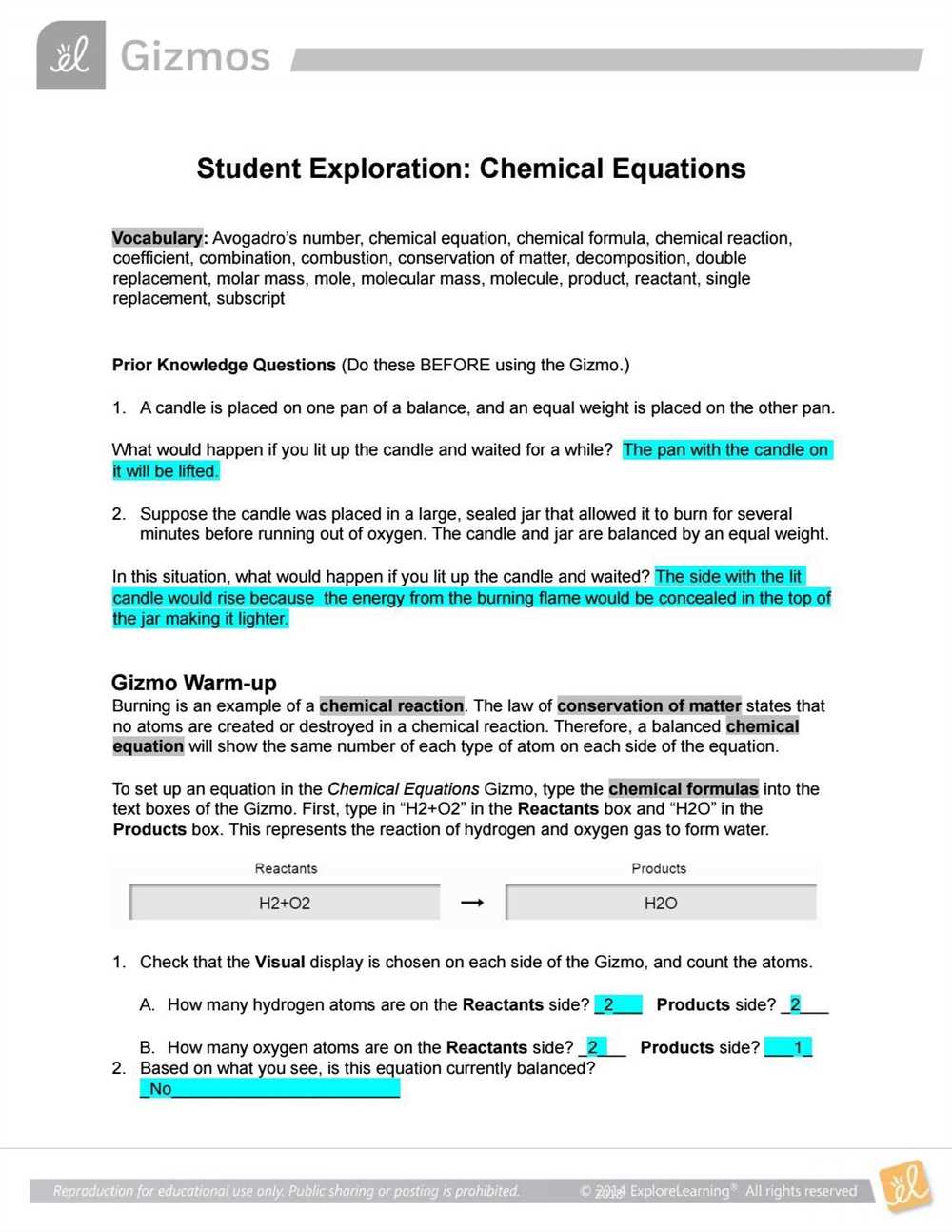 Eyes and vision 1 gizmo answer key