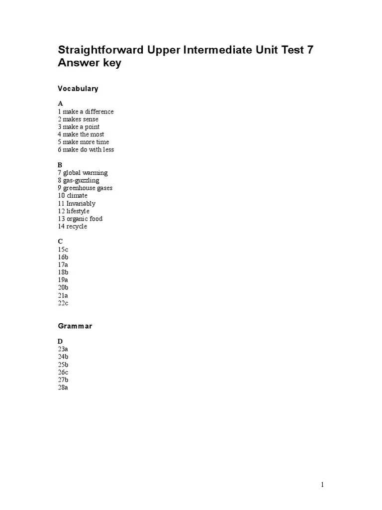 Unit 3 Test: Key Concepts