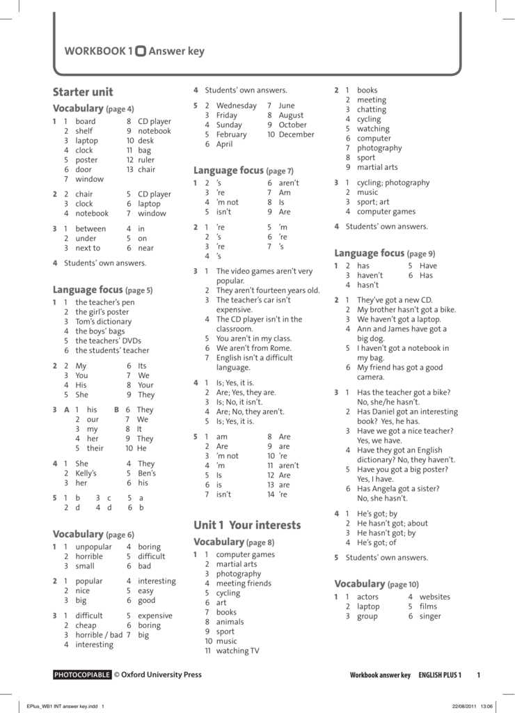 Unit 4 review answer key