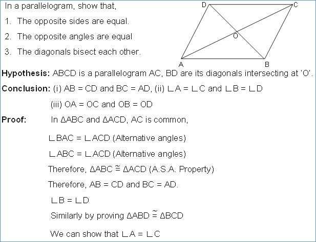 The Importance of Knowing the Answer Key to the Properties of Parallelograms