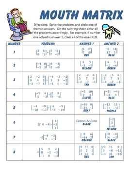 Unlock the Secrets of Matrix Worksheets with Answer PDFs