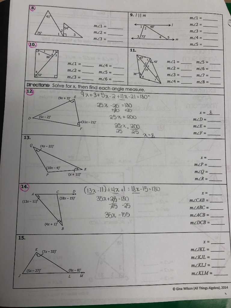 Domain 4 geometry answer key