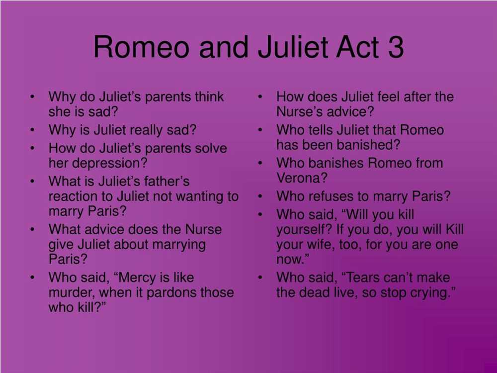 Final exam romeo and juliet