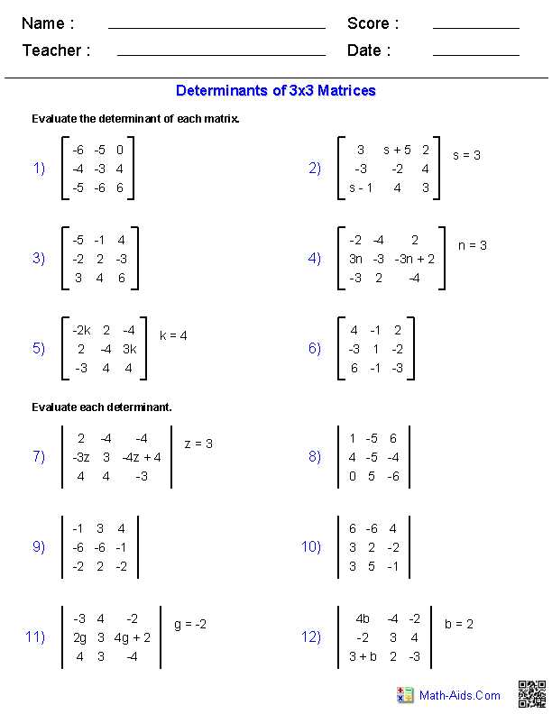 Benefits of Using Matrix Worksheets