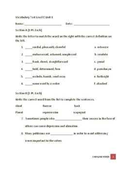 Vocabulary workshop level f unit 5 answers