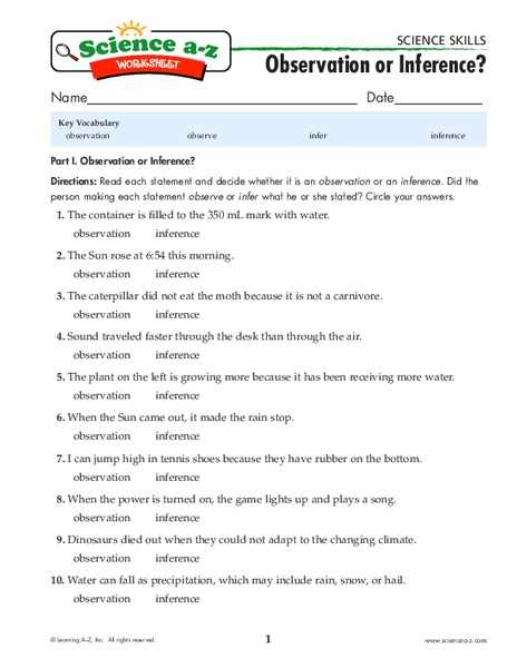Tips for Maximizing Learning with Science Skills Worksheet Answer Key PDF