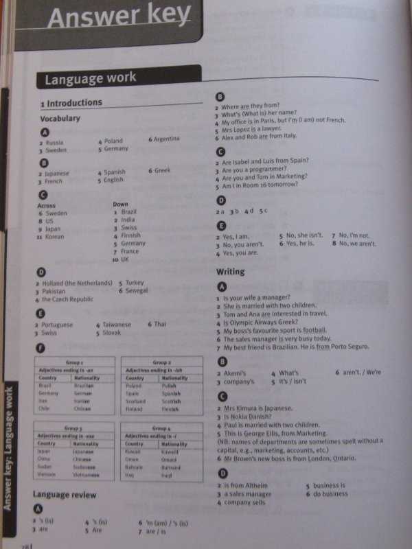 5 a day language review week 12 answer key