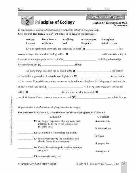 4 1 studying ecology answer key