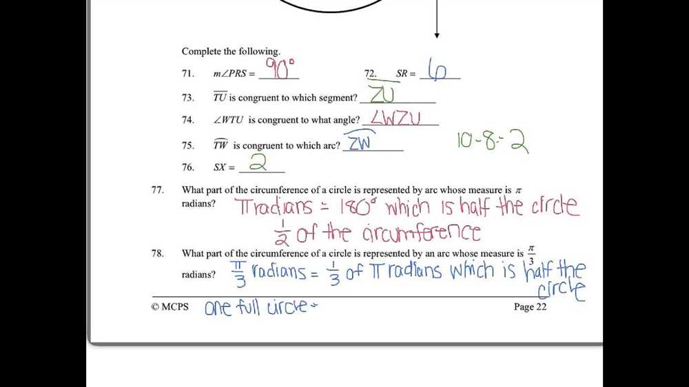 Geometry a Final Exam Answers