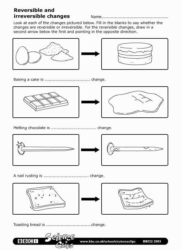 Chapter 1 matter and change worksheet answers