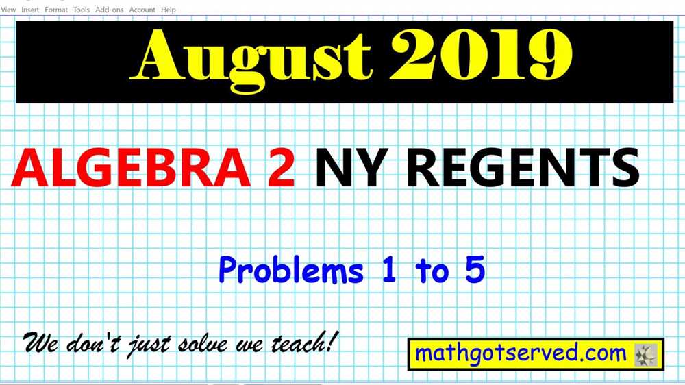 Common Mistakes to Avoid in the Algebra 1 Regents Exam