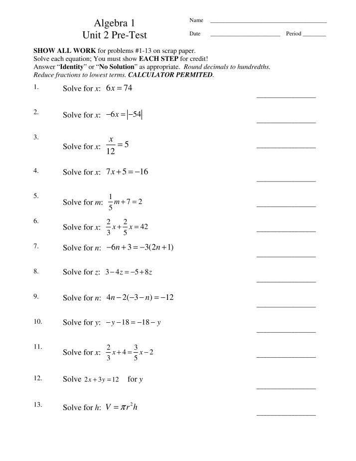 algebra 1 unit 6 lesson 8 answer key